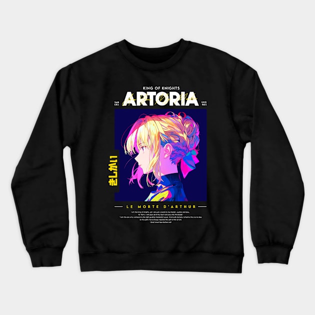 Saber - Fate Stay Night Crewneck Sweatshirt by trashcandy